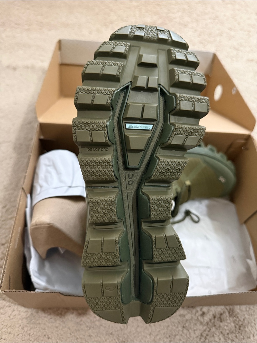 On Running Women's Olive Cloudrock Waterproof Winter Boots - Picture 3 of 4